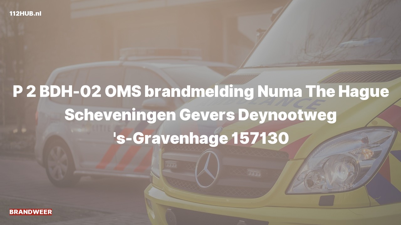 Deelafbeelding voor Brandweer met gepaste spoed voor automatische brandmelding naar de Gevers Deynootweg in 's-Gravenhage.