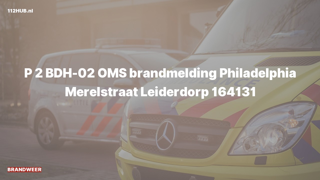 Deelafbeelding voor Brandweer met gepaste spoed voor automatische brandmelding naar de Merelstraat in Leiderdorp.