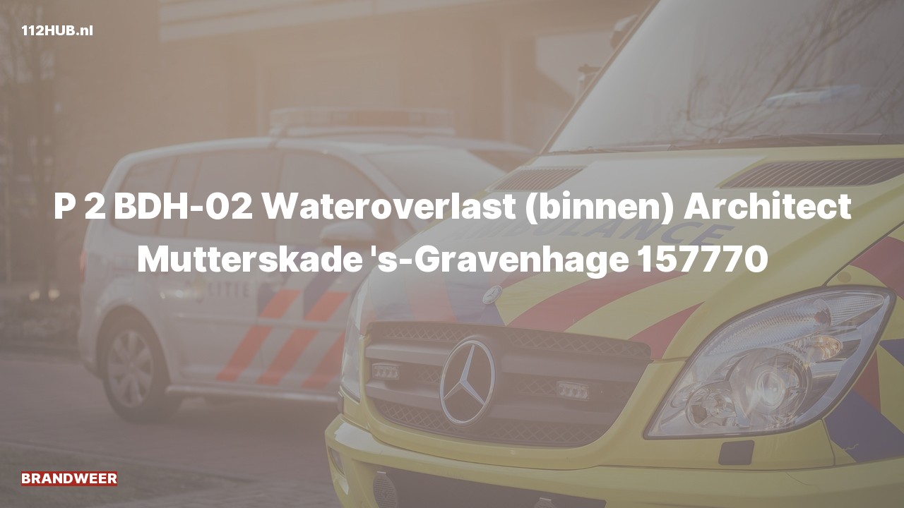 Deelafbeelding voor De brandweer is met gepaste spoed uitgerukt naar de Architect Mutterskade in 's-Gravenhage