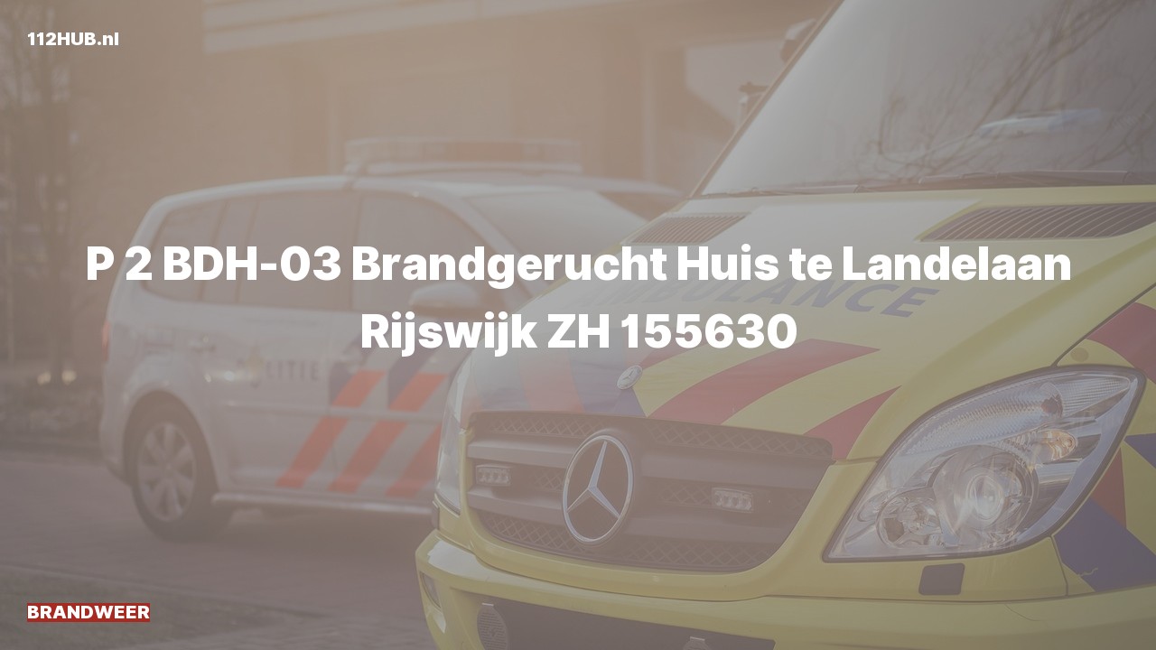 Deelafbeelding voor Brandweer met gepaste spoed voor brandgerucht naar de Huis te Landelaan in Rijswijk.