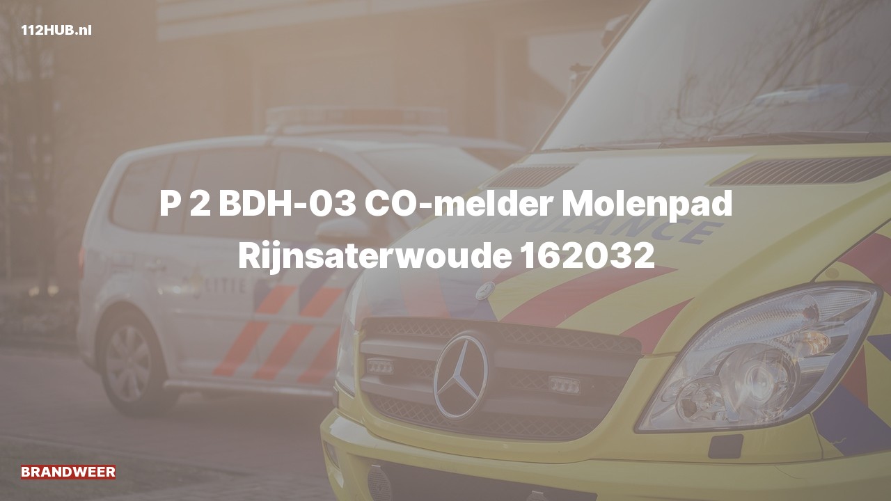 Deelafbeelding voor Brandweer met gepaste spoed voor CO-melder naar de Molenpad in Rijnsaterwoude.