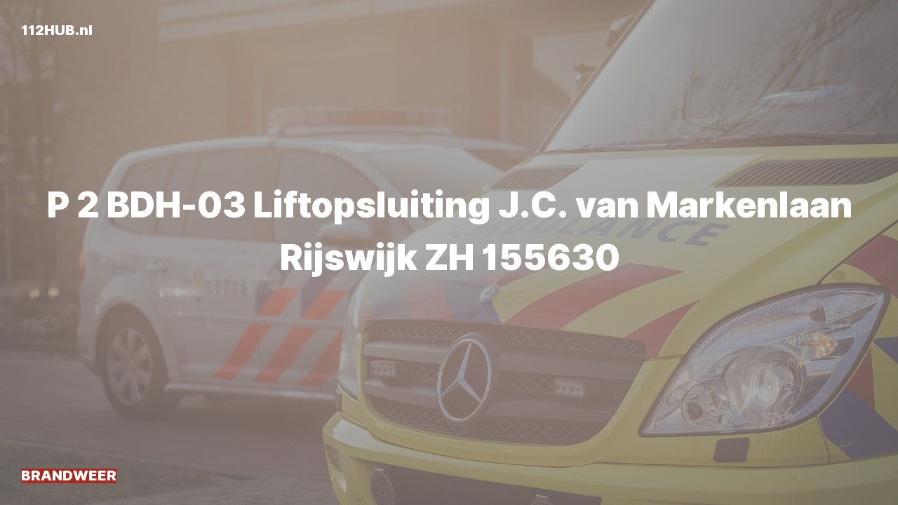Deelafbeelding voor Brandweer met gepaste spoed naar de J.C. van Markenlaan in Rijswijk.