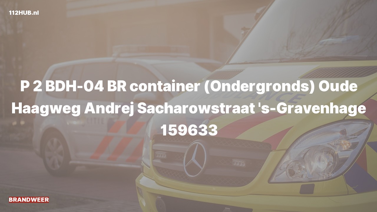 Deelafbeelding voor Brandweer met gepaste spoed naar de Andrej Sacharowstraat in 's-Gravenhage.