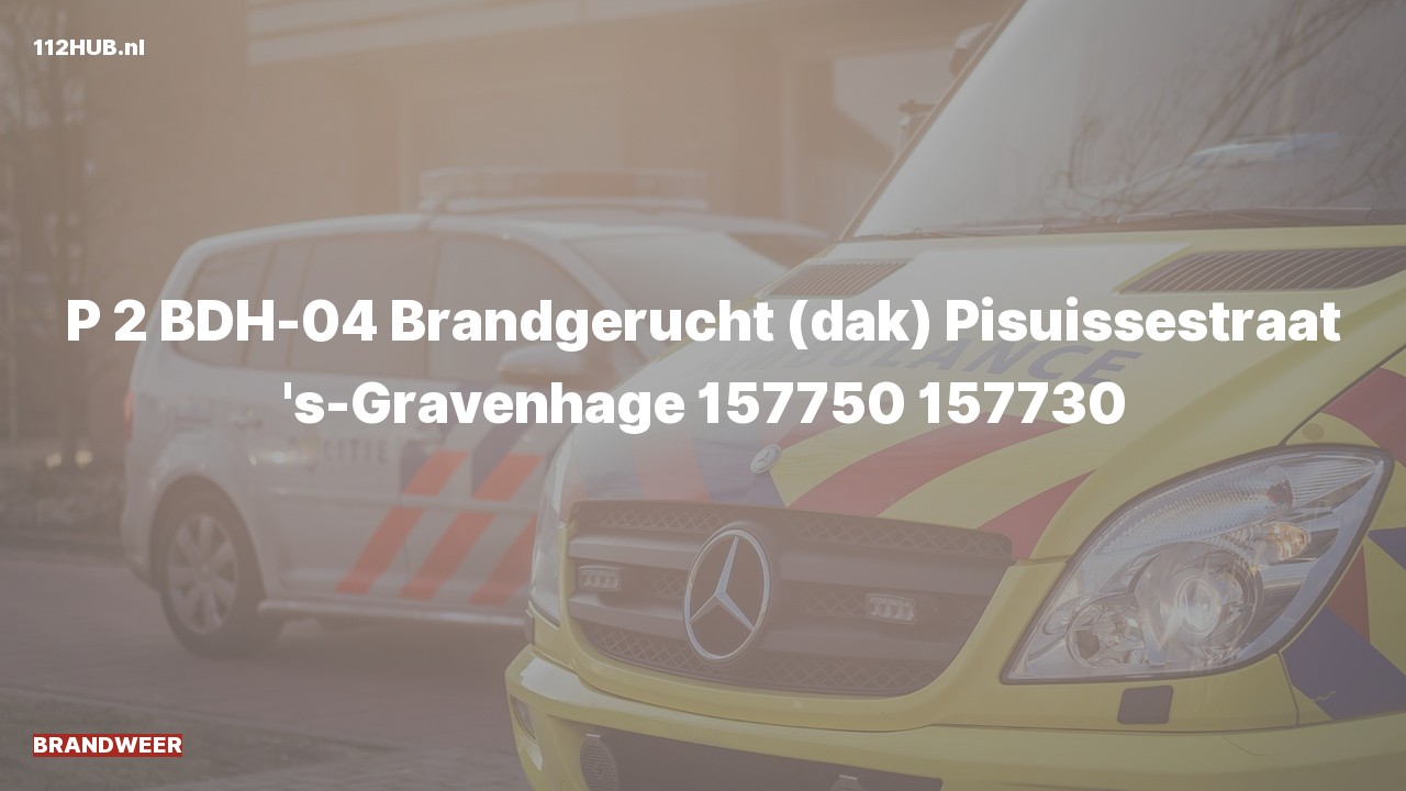 Deelafbeelding voor Brandweer met gepaste spoed voor brandgerucht naar de Pisuissestraat in 's-Gravenhage.