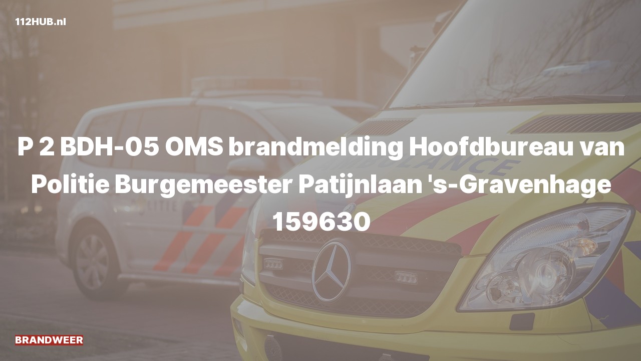 Deelafbeelding voor Brandweer met gepaste spoed voor automatische brandmelding naar de Burgemeester Patijnlaan in 's-Gravenhage.