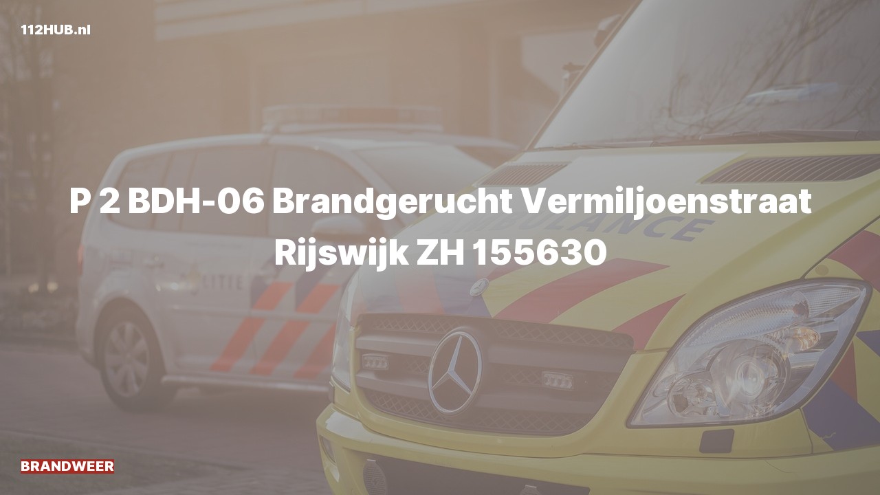 Deelafbeelding voor Brandweer met gepaste spoed voor brandgerucht naar de Vermiljoenstraat in Rijswijk.