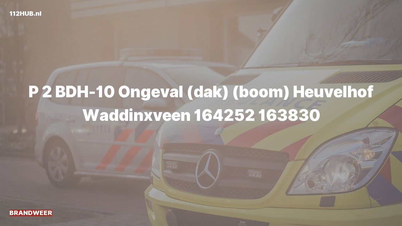 Deelafbeelding voor De brandweer is met gepaste spoed uitgerukt voor een ongeval naar de Heuvelhof in Waddinxveen