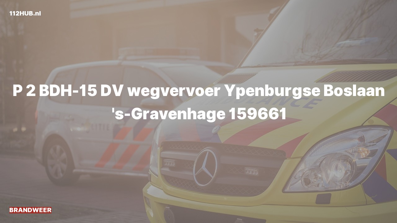 Deelafbeelding voor Brandweer met gepaste spoed naar de Ypenburgse Boslaan in 's-Gravenhage.