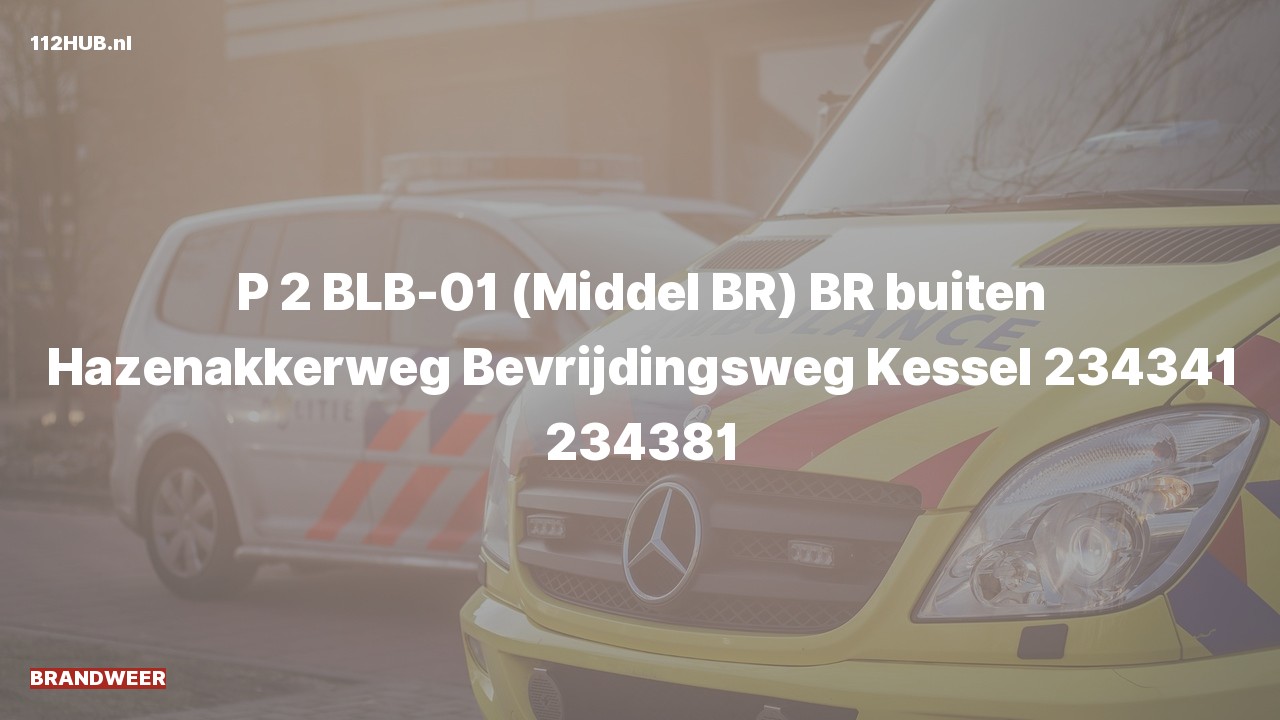 Deelafbeelding voor Brandweer met gepaste spoed naar de Hazenakkerweg in Kessel.
