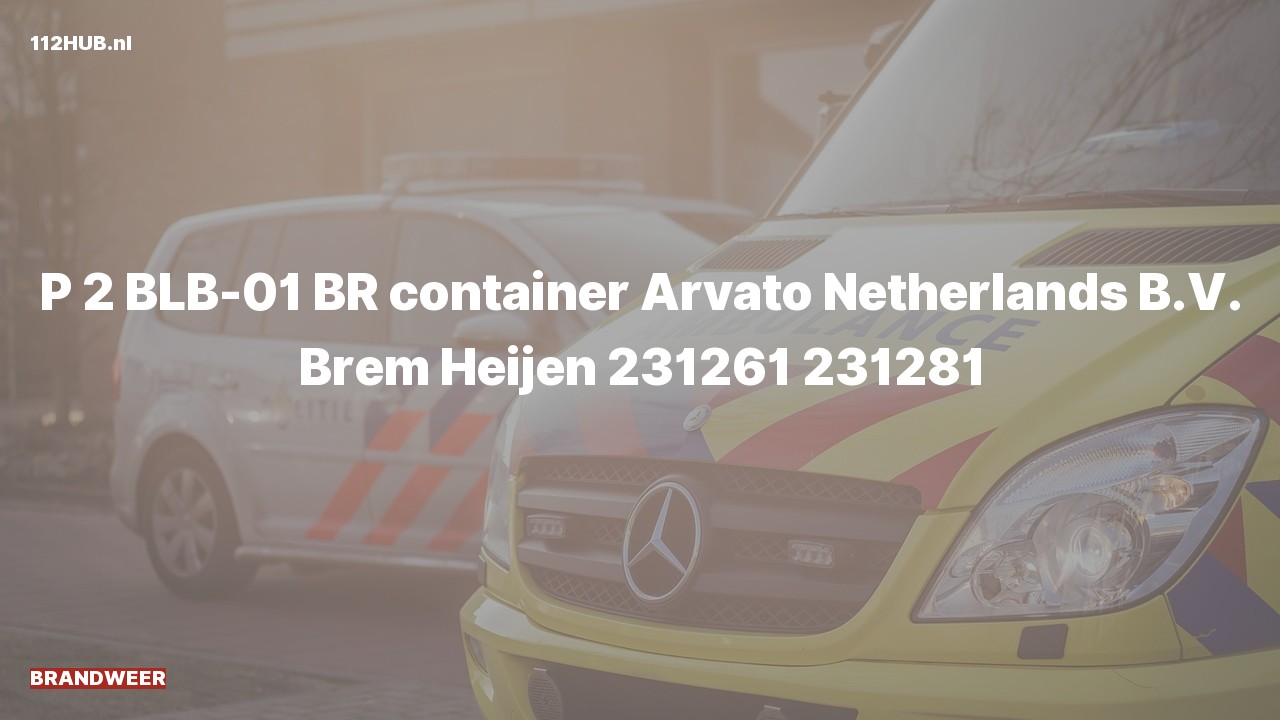 Deelafbeelding voor P2000-melding.