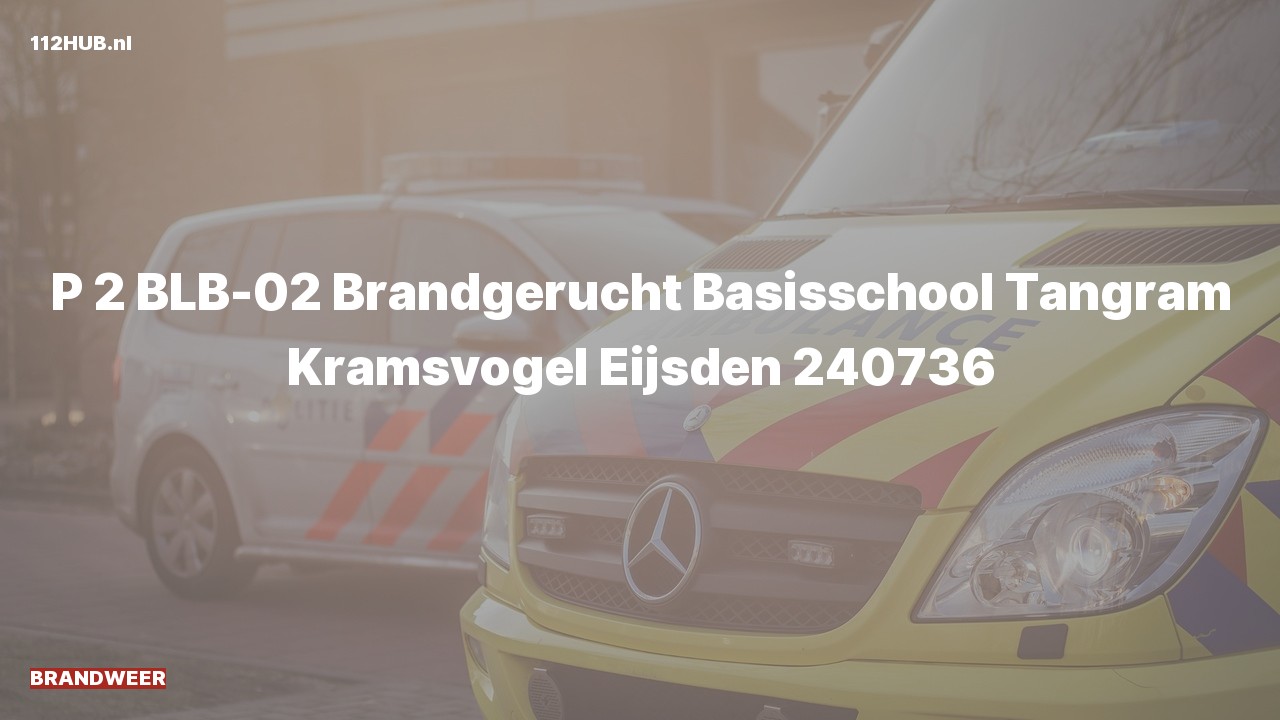 Deelafbeelding voor Brandweer met gepaste spoed voor brandgerucht naar de Kramsvogel in Eijsden.
