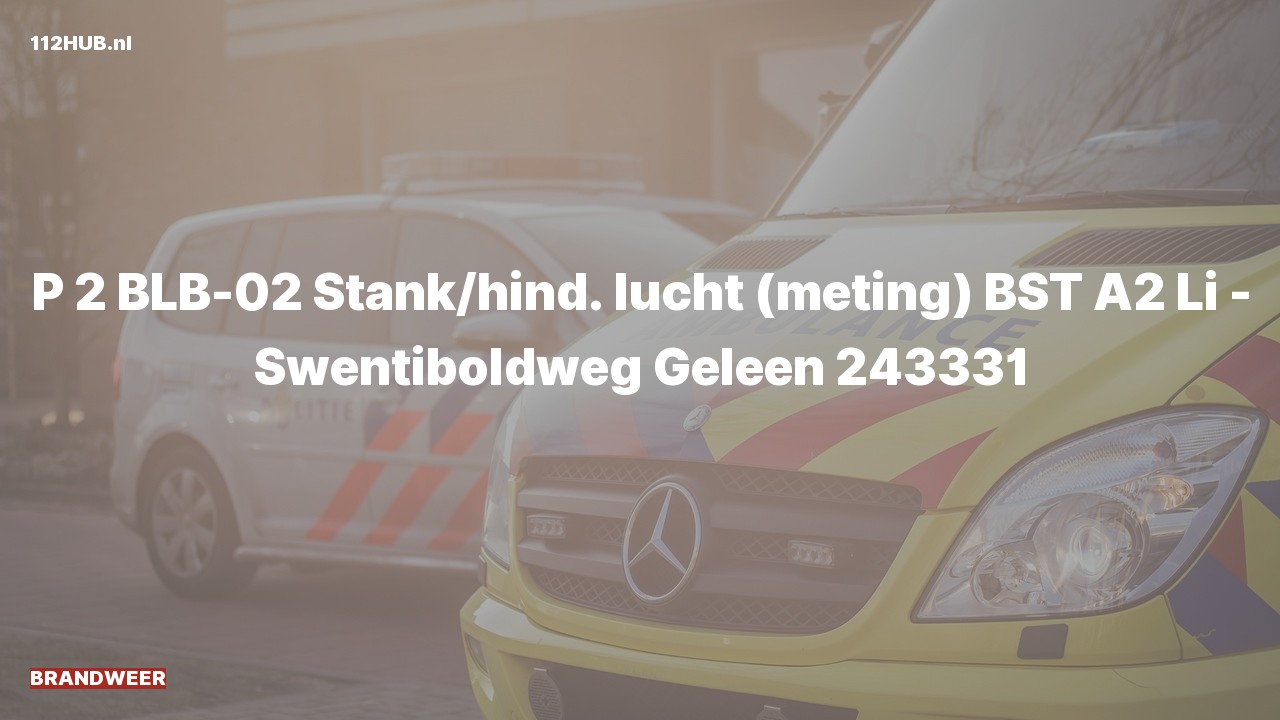 Deelafbeelding voor Brandweer met gepaste spoed voor stank of gaslucht.