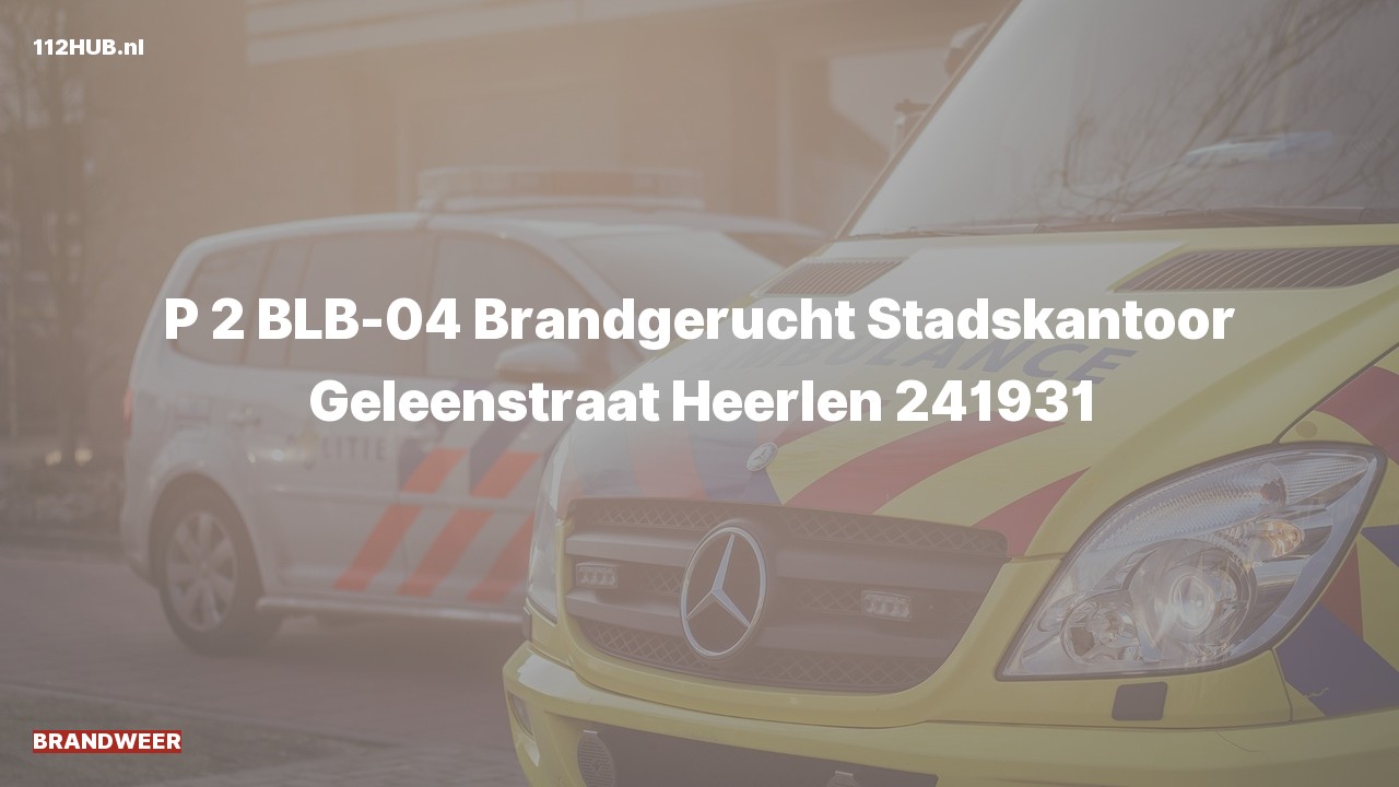 Deelafbeelding voor Brandweer met gepaste spoed voor brandgerucht naar de Geleenstraat in Heerlen.
