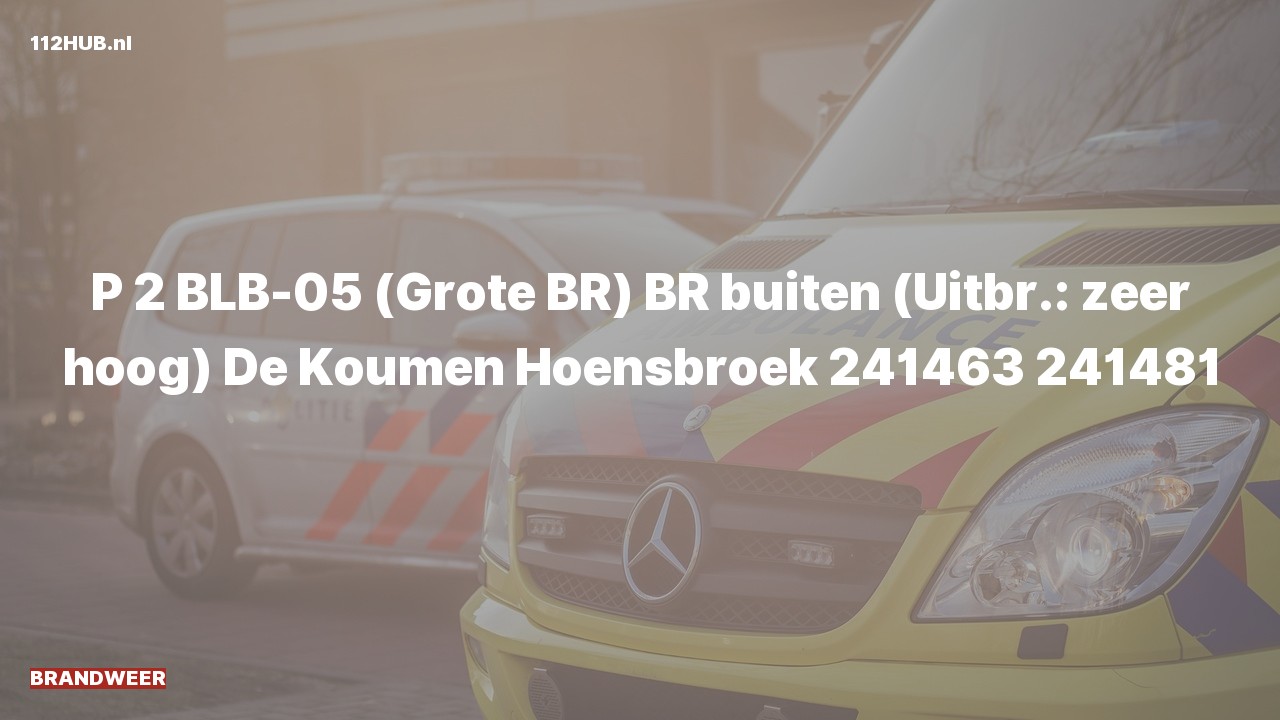Deelafbeelding voor Brandweer met gepaste spoed naar de De Koumen in Hoensbroek.