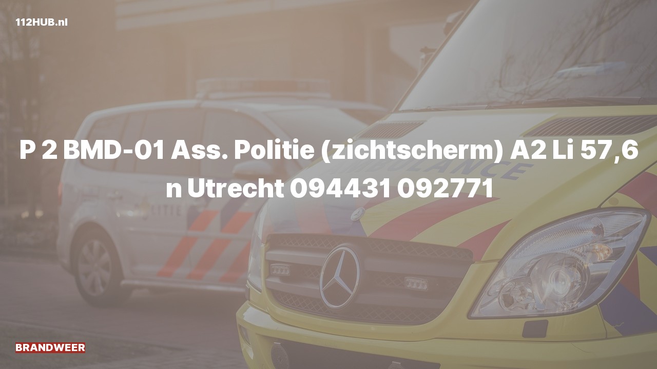 Deelafbeelding voor Brandweer met gepaste spoed op de A2 bij hectometerpaaltje 57.6.