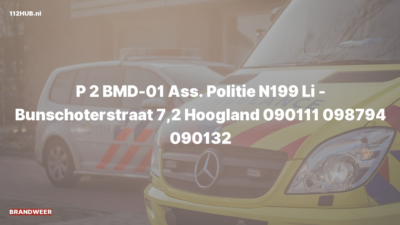 Deelafbeelding voor Brandweer met gepaste spoed op de N199 bij hectometerpaaltje 7.2.