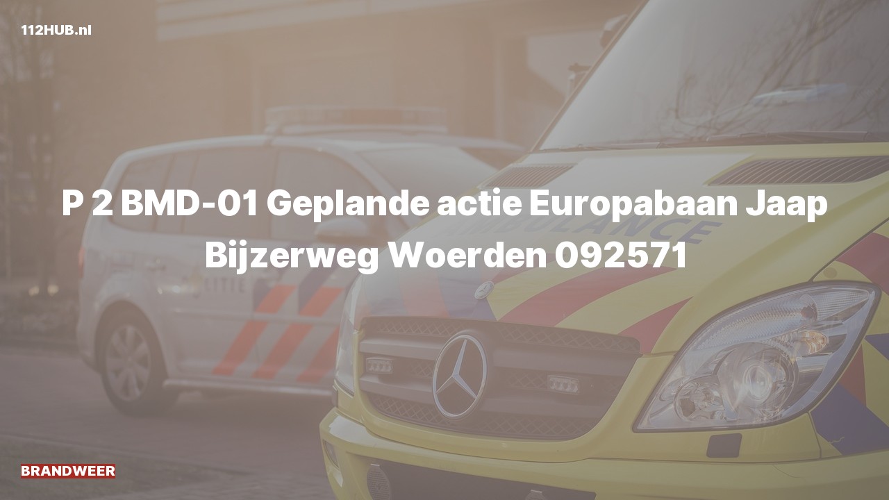Deelafbeelding voor Brandweer met gepaste spoed naar de Jaap Bijzerweg in Woerden.