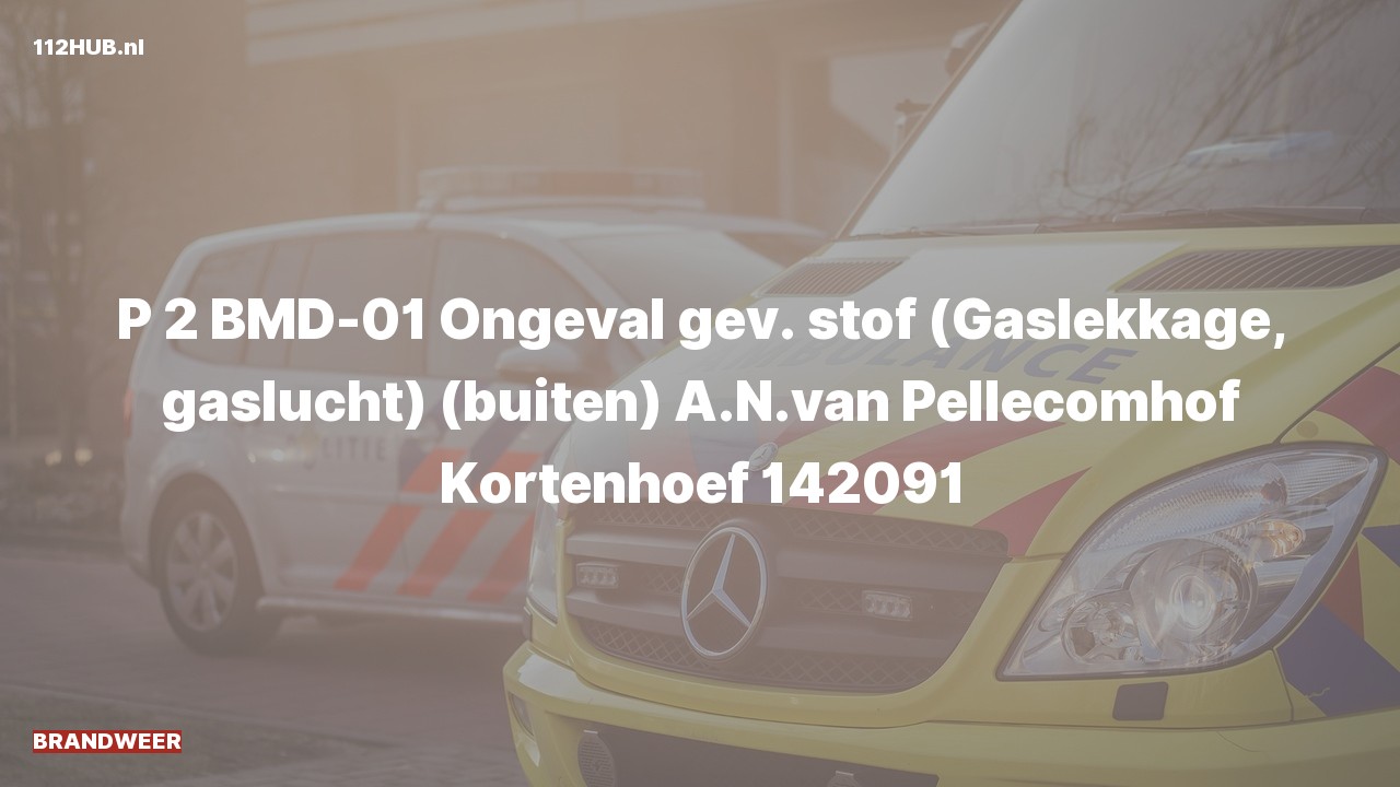 Deelafbeelding voor De brandweer is met gepaste spoed uitgerukt voor stank of gaslucht naar de A.N.van Pellecomhof in Kortenhoef