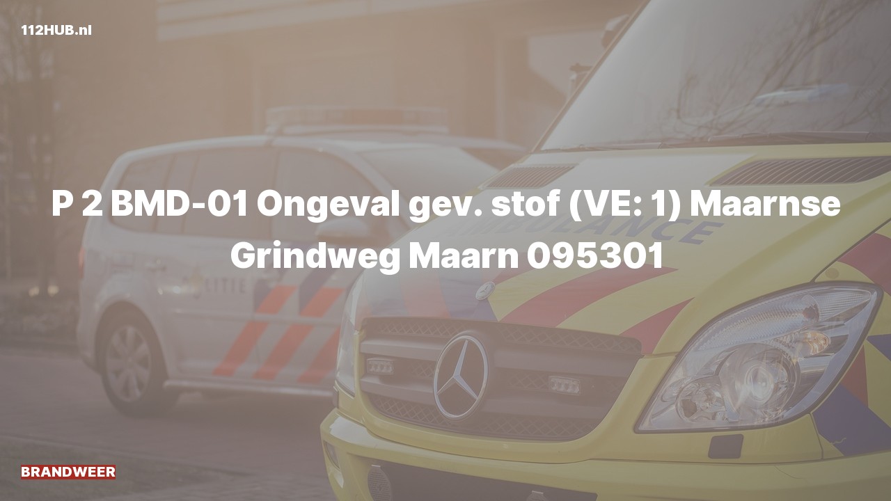 Deelafbeelding voor Brandweer met gepaste spoed naar de Maarnse Grindweg in Maarn.