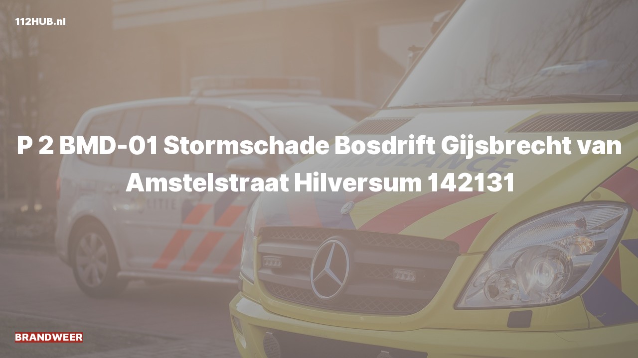 Deelafbeelding voor Brandweer met gepaste spoed naar de Gijsbrecht van Amstelstraat in Hilversum.
