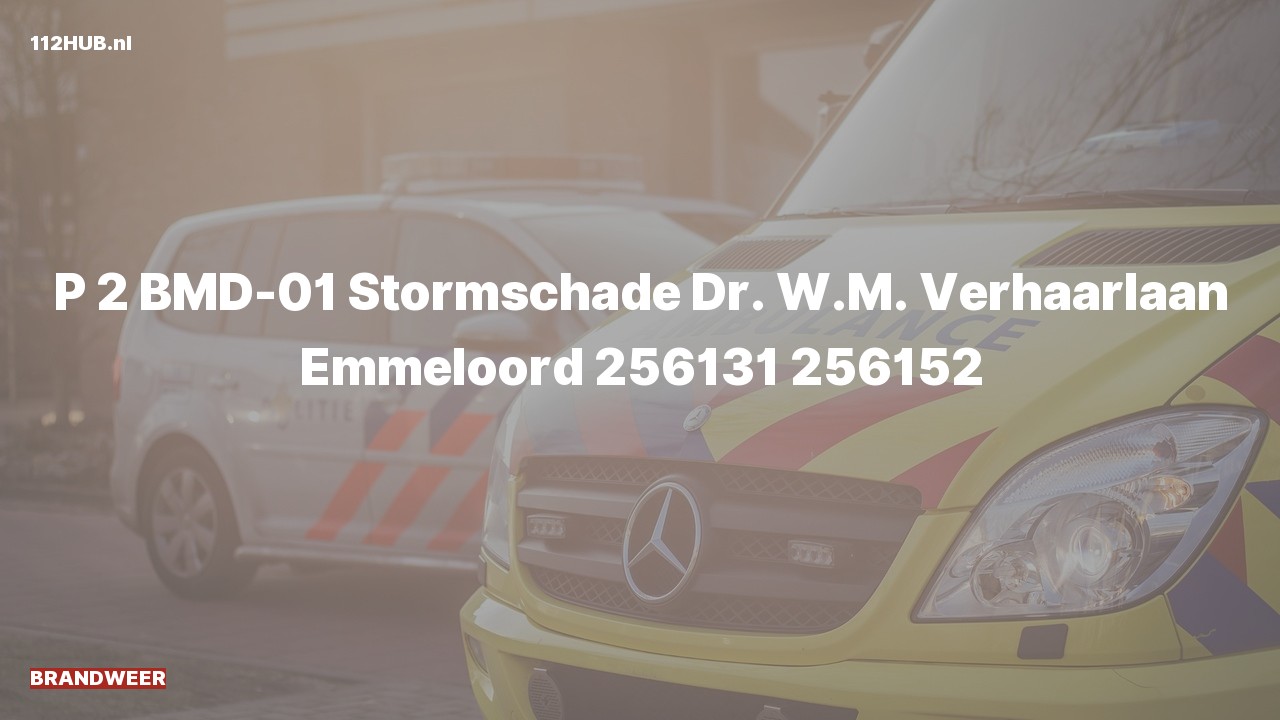 Deelafbeelding voor De brandweer is met gepaste spoed uitgerukt naar de Dr. W.M. Verhaarlaan in Emmeloord
