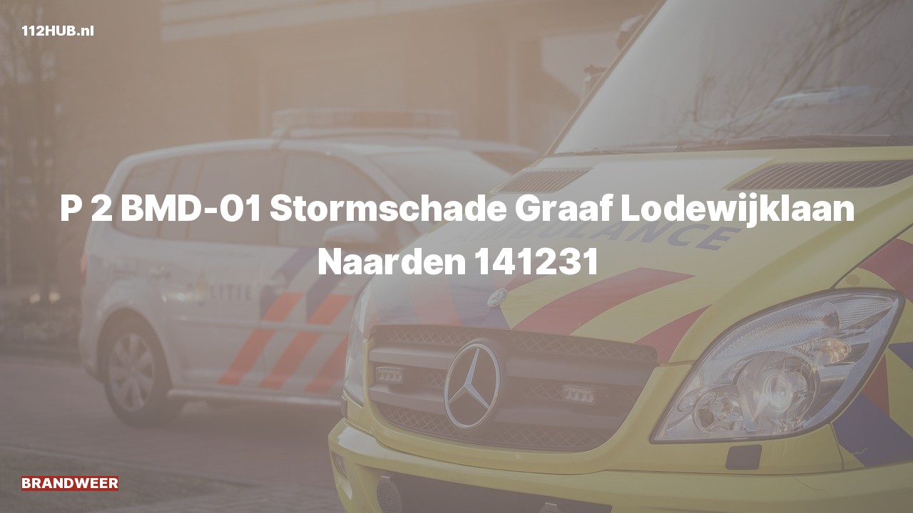 Deelafbeelding voor Brandweer met gepaste spoed naar de Graaf Lodewijklaan in Naarden.