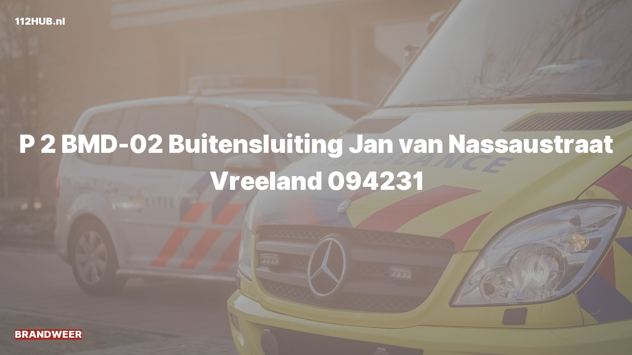Deelafbeelding voor P2000-melding.