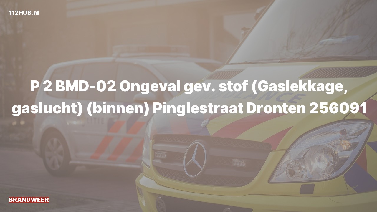 Deelafbeelding voor De brandweer is met gepaste spoed uitgerukt voor stank of gaslucht naar de Pinglestraat in Dronten
