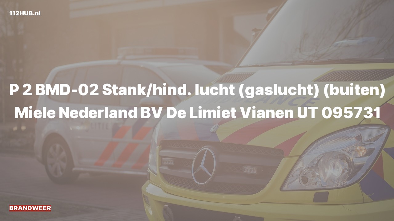 Deelafbeelding voor Brandweer met gepaste spoed voor stank of gaslucht naar de De Limiet in Vianen.