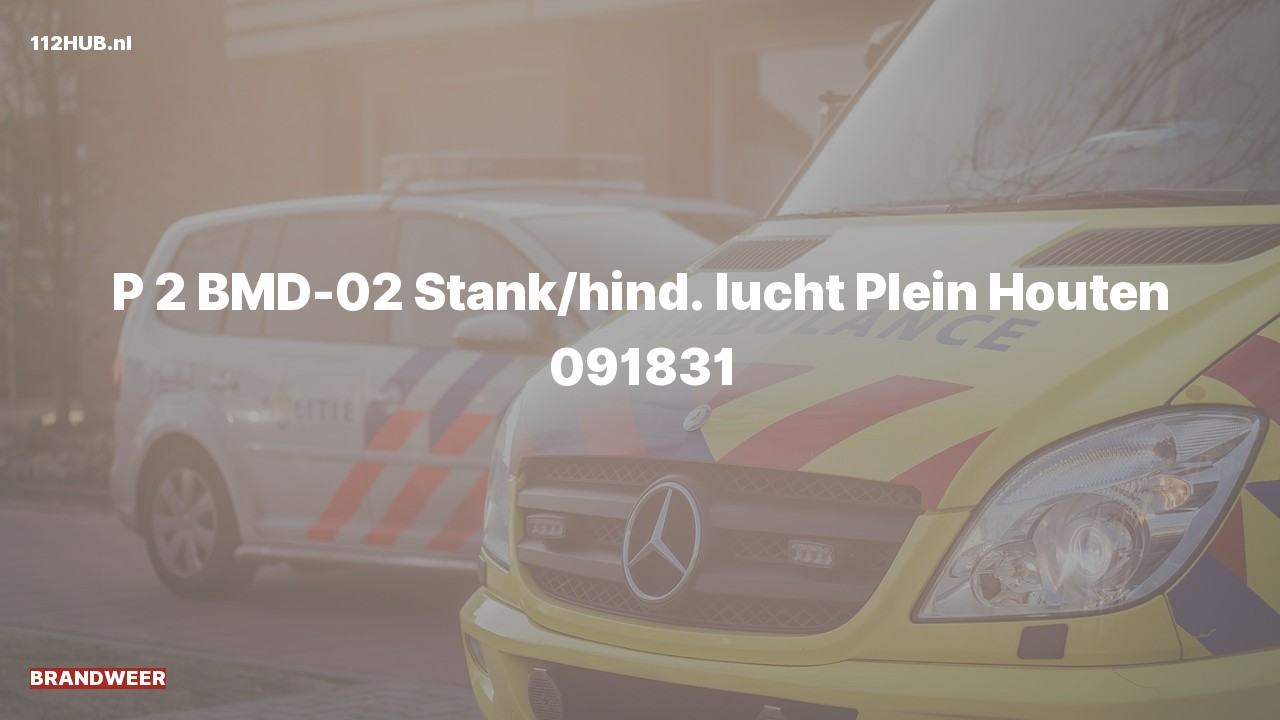 Deelafbeelding voor Brandweer met gepaste spoed voor stank of gaslucht naar de Plein in Houten.