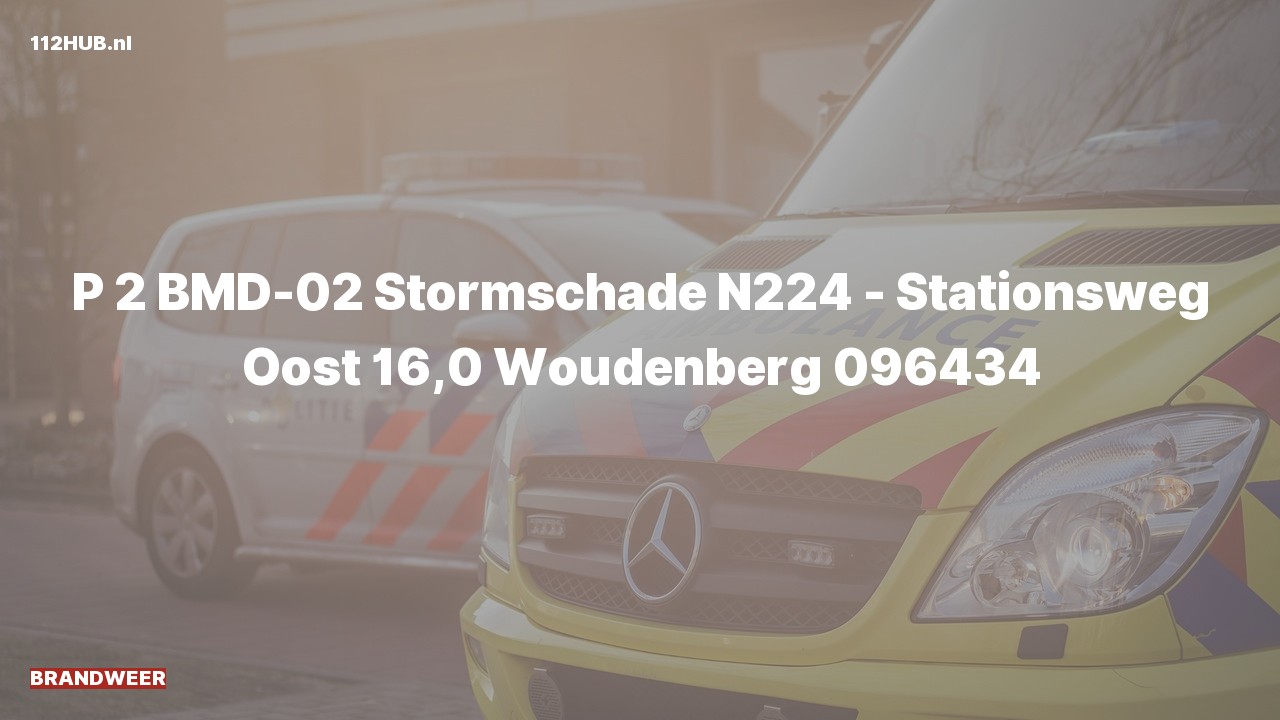 Deelafbeelding voor Brandweer met gepaste spoed op de N224 bij hectometerpaaltje 16.