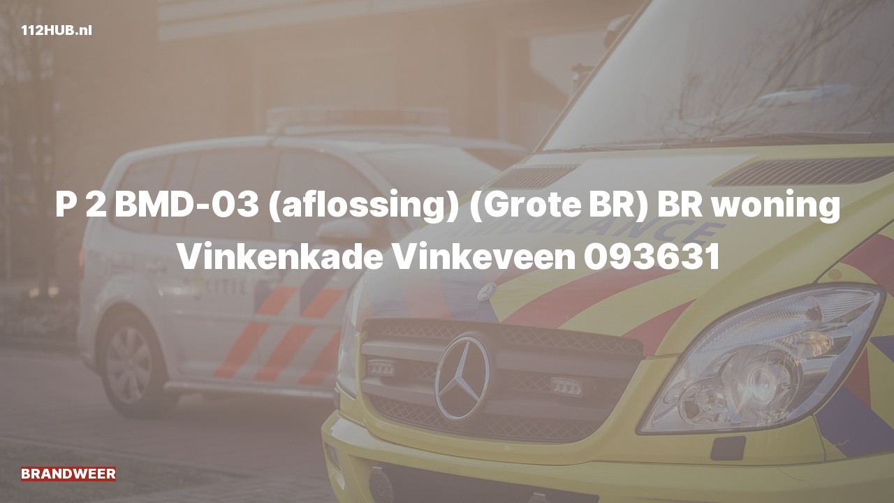 Deelafbeelding voor Brandweer met gepaste spoed voor brand in woning naar de Vinkenkade in Vinkeveen.