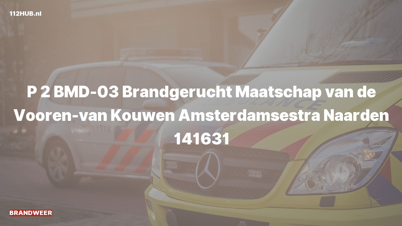 Deelafbeelding voor Brandweer met gepaste spoed voor brandgerucht.