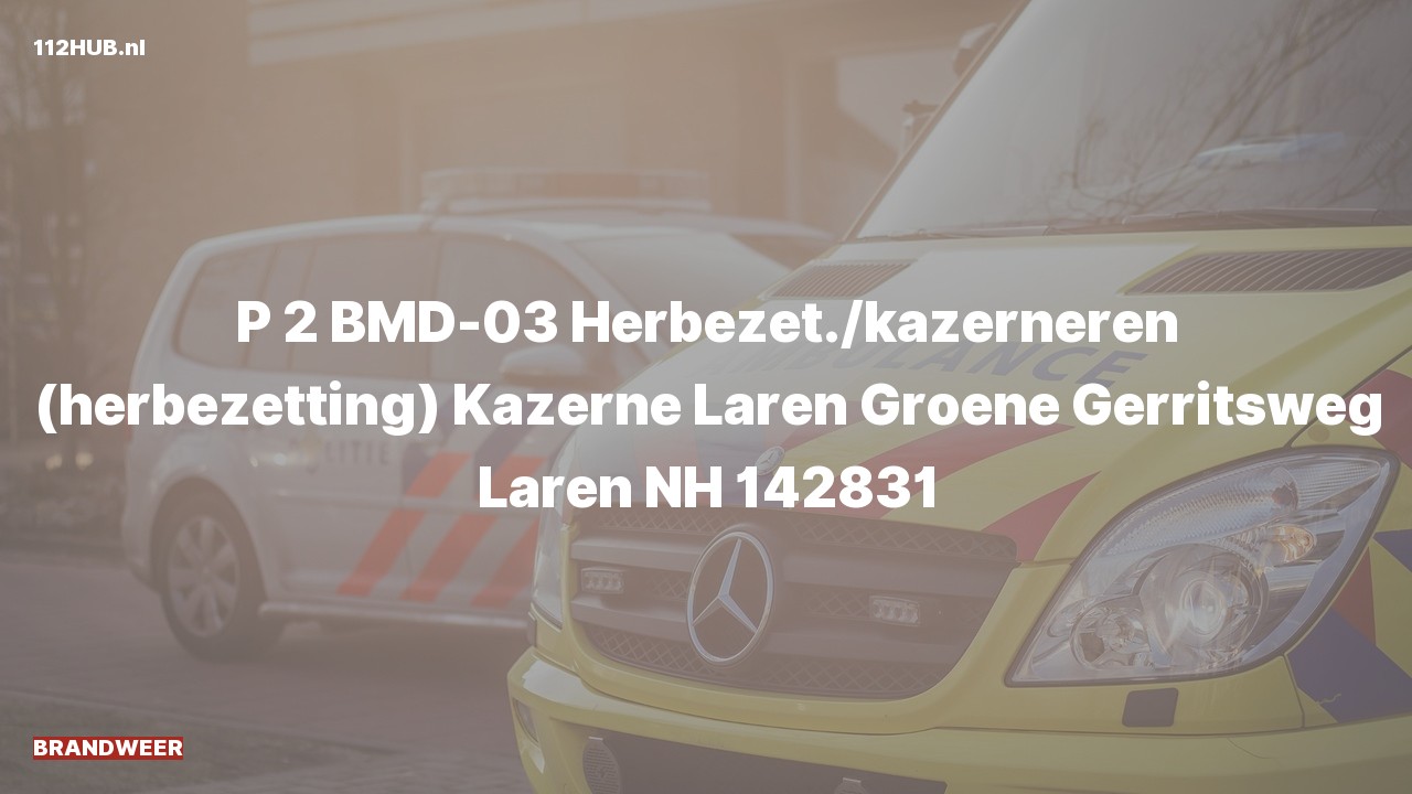 Deelafbeelding voor Brandweer met gepaste spoed naar de Groene Gerritsweg in Laren.