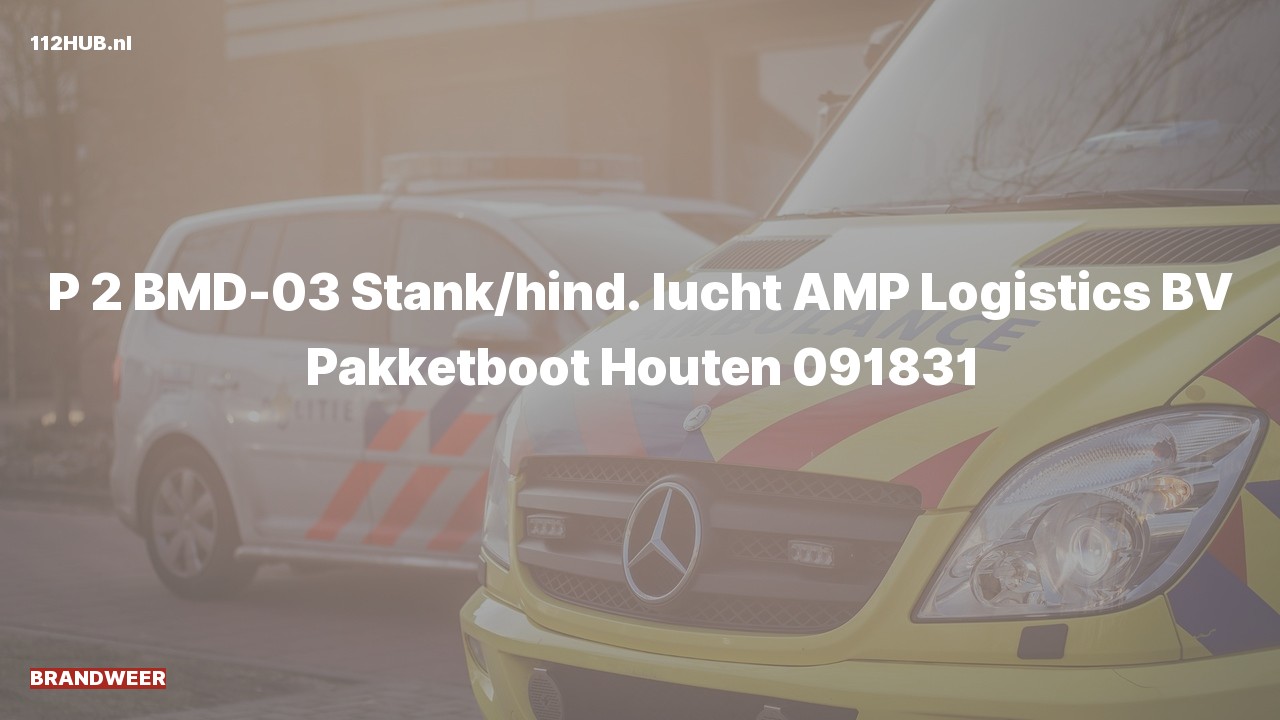 Deelafbeelding voor Brandweer met gepaste spoed voor stank of gaslucht naar de Pakketboot in Houten.