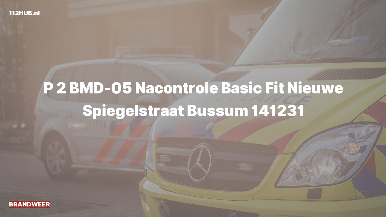 Deelafbeelding voor Brandweer met gepaste spoed naar de Nieuwe Spiegelstraat in Bussum.