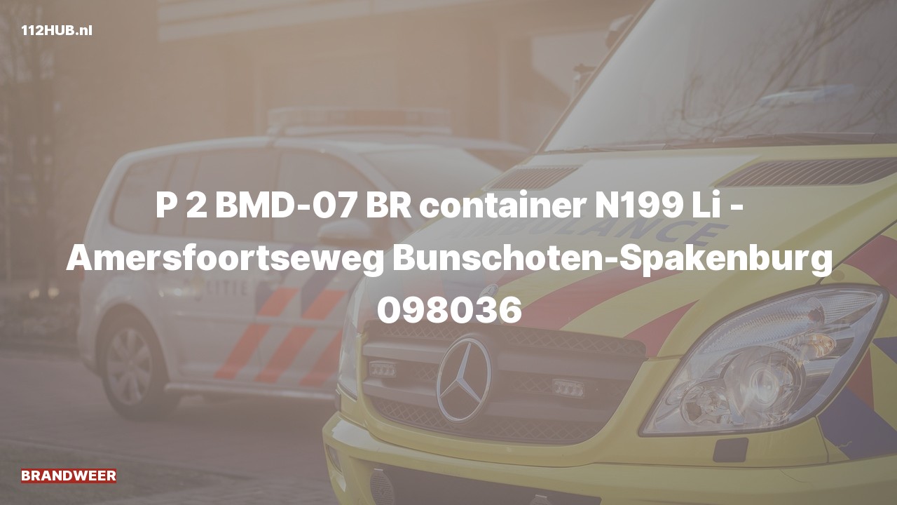 Deelafbeelding voor Brandweer met gepaste spoed naar de Amersfoortseweg in Bunschoten-Spakenburg.