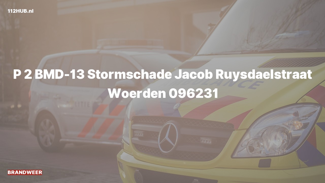 Deelafbeelding voor Brandweer met gepaste spoed naar de Jacob Ruysdaelstraat in Woerden.