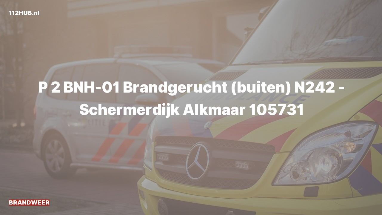 Deelafbeelding voor Brandweer met gepaste spoed voor brandgerucht naar de Schermerdijk in Alkmaar.