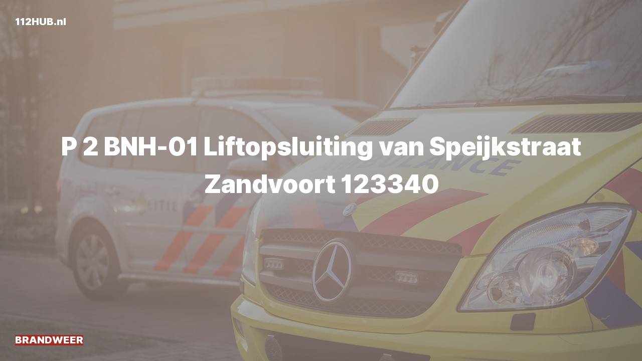 Deelafbeelding voor Brandweer met gepaste spoed naar de van Speijkstraat in Zandvoort.