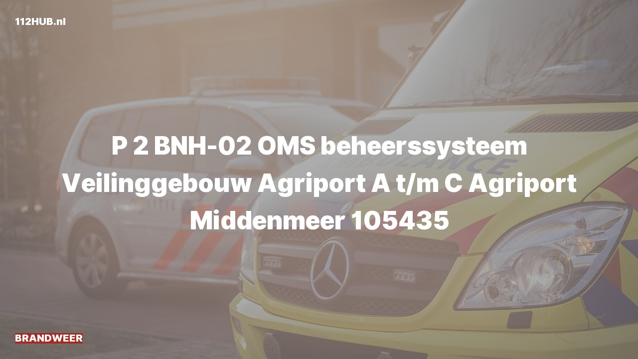 Deelafbeelding voor De brandweer is met gepaste spoed uitgerukt naar de Agriport in Middenmeer