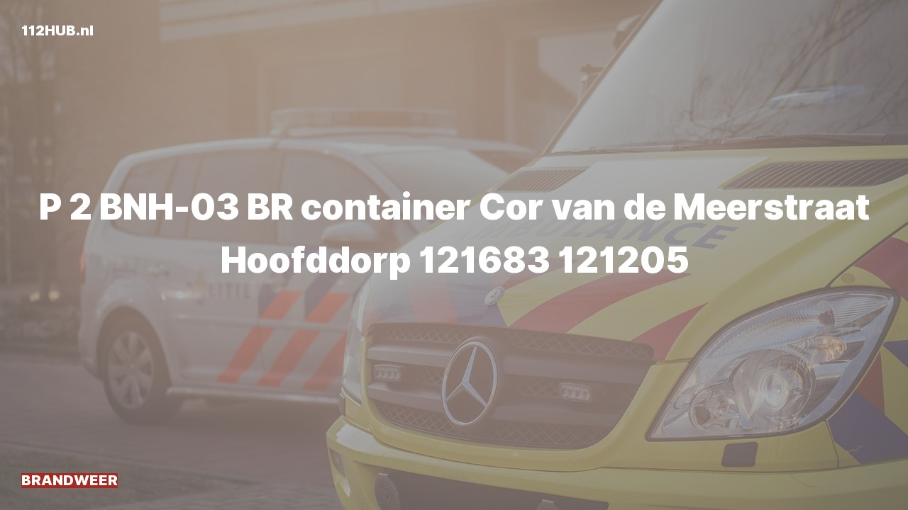 Deelafbeelding voor Brandweer met gepaste spoed naar de Cor van de Meerstraat in Hoofddorp.