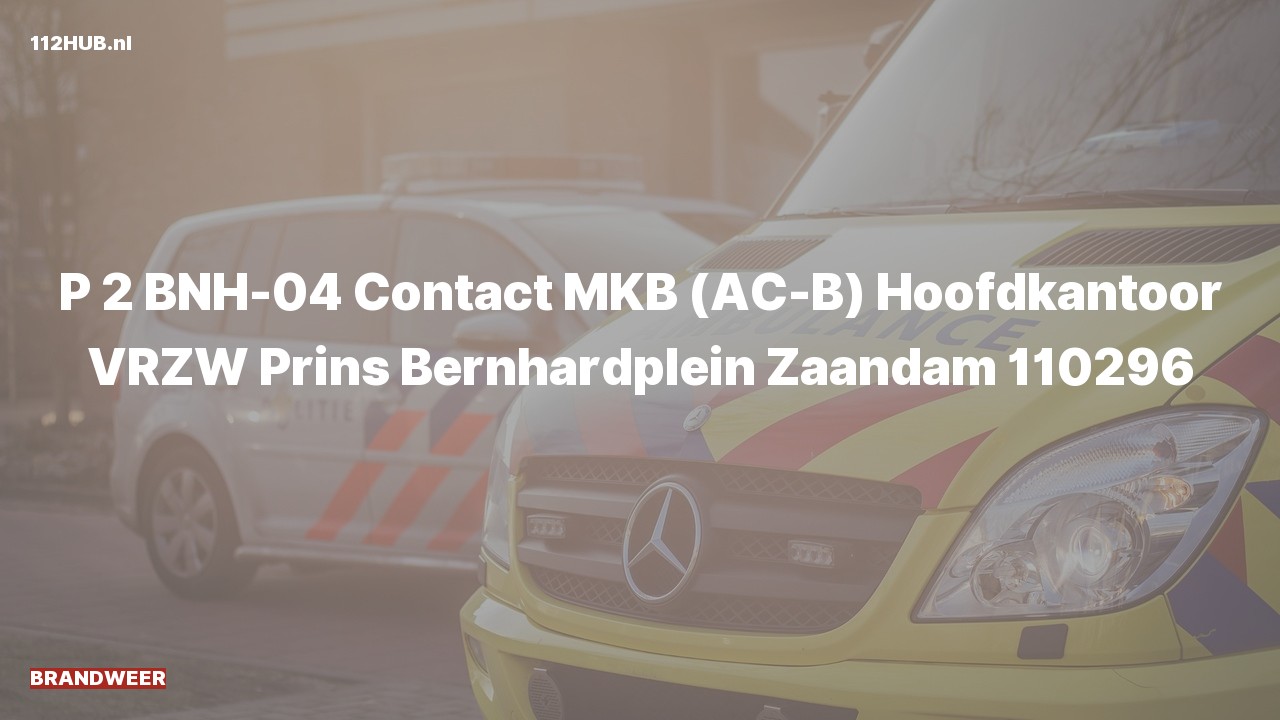 Deelafbeelding voor Brandweer met gepaste spoed contact meldkamer naar de Prins Bernhardplein in Zaandam.