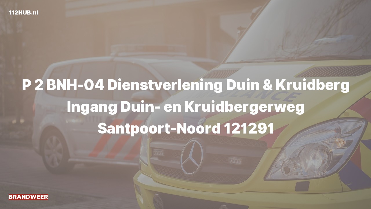 Deelafbeelding voor De brandweer is met gepaste spoed uitgerukt naar de Duin- en Kruidbergerweg in Santpoort-Noord