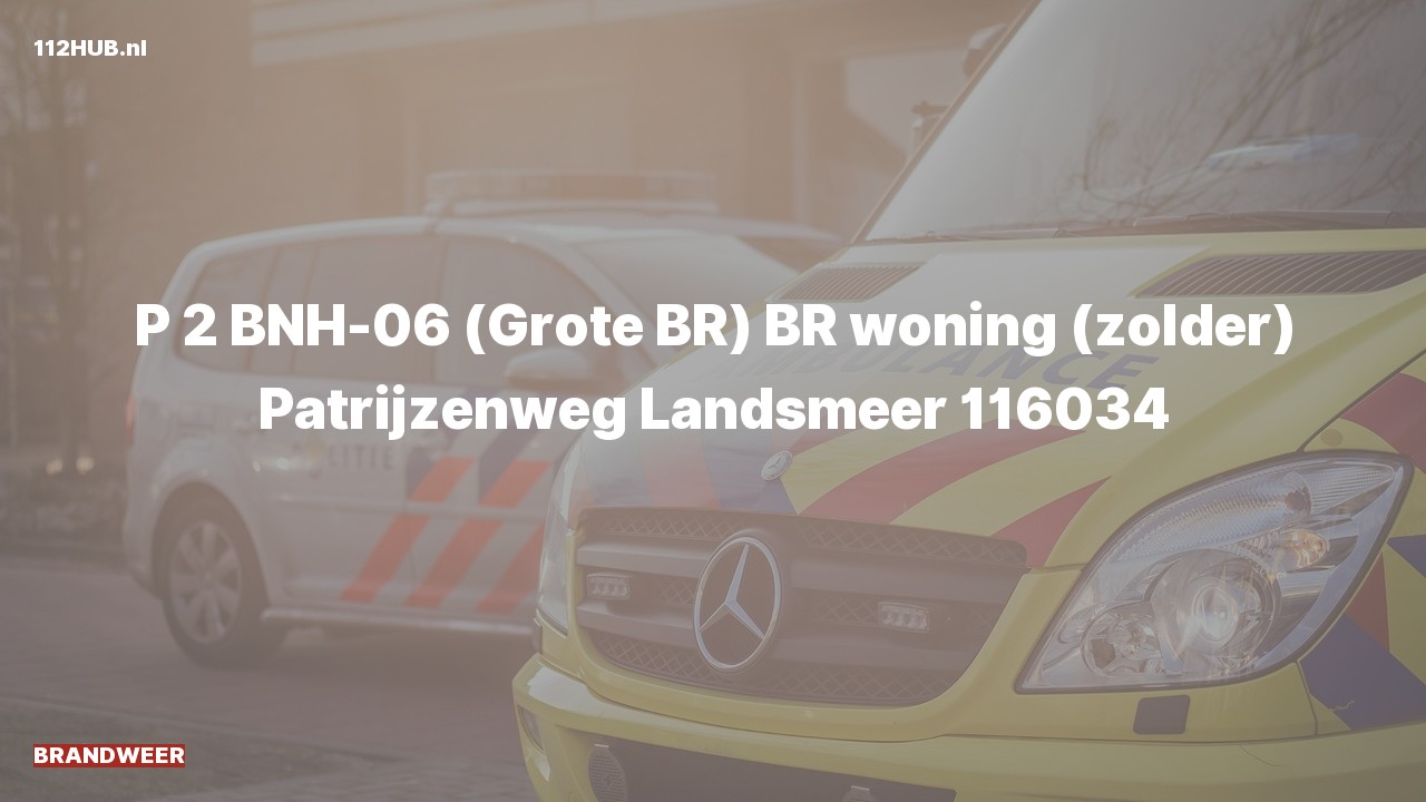 Deelafbeelding voor Brandweer met gepaste spoed voor brand in woning naar de Patrijzenweg in Landsmeer.