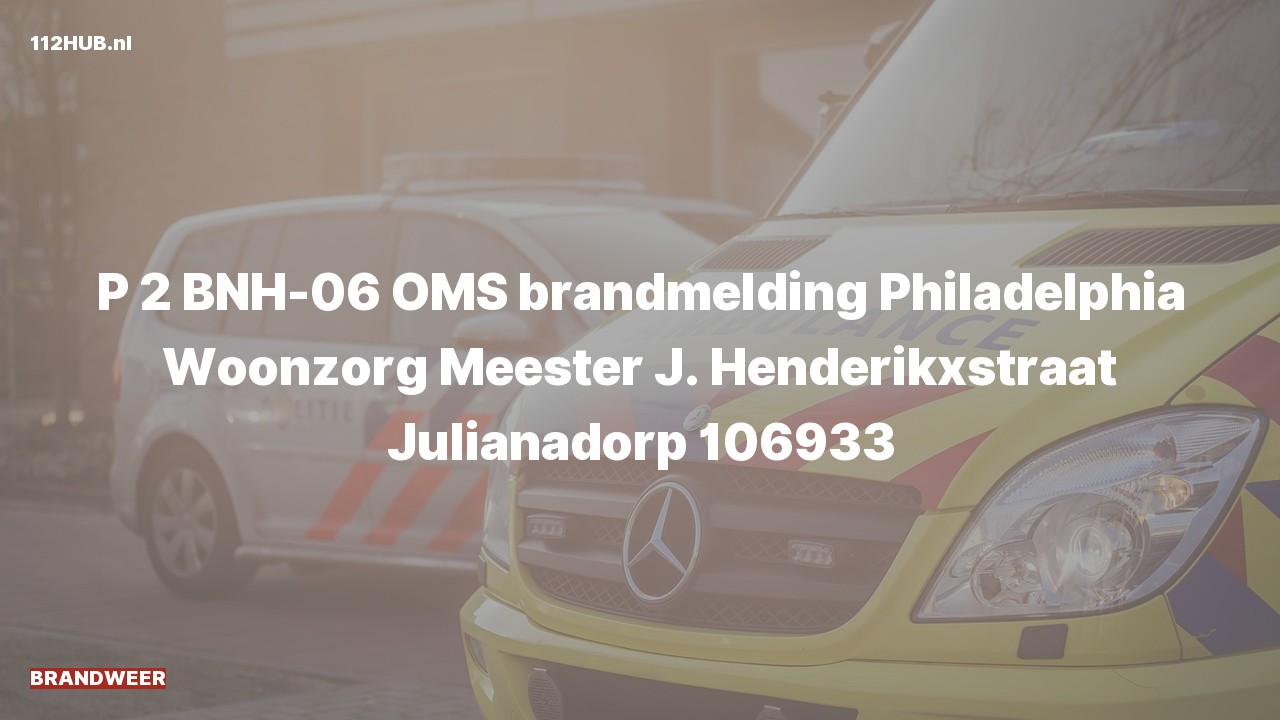 Deelafbeelding voor Brandweer met gepaste spoed voor automatische brandmelding naar de Meester J. Henderikxstraat in Julianadorp.