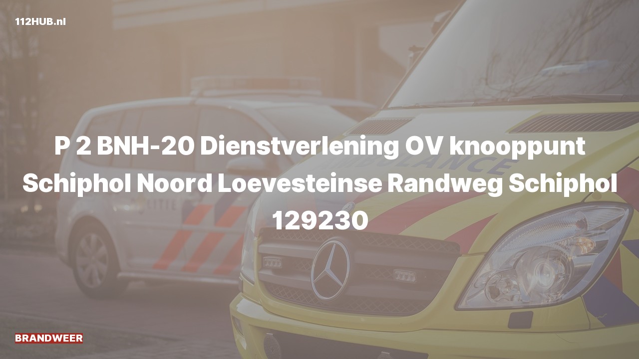 Deelafbeelding voor De brandweer is met gepaste spoed uitgerukt naar de Loevesteinse Randweg in Schiphol