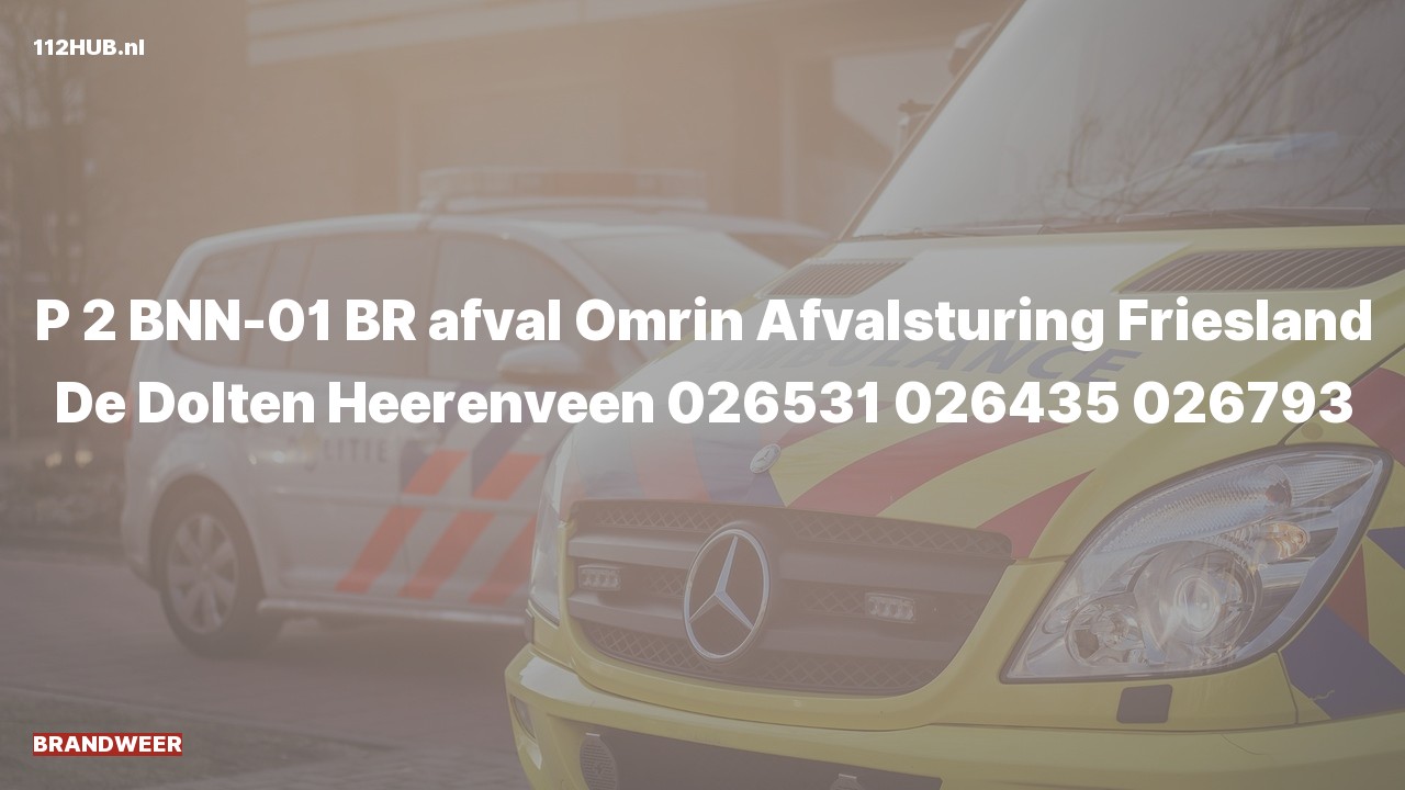 Deelafbeelding voor Brandweer met gepaste spoed naar de De Dolten in Heerenveen.