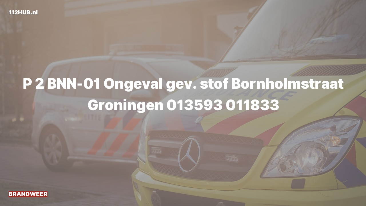 Deelafbeelding voor Brandweer met gepaste spoed naar de Bornholmstraat in Groningen.