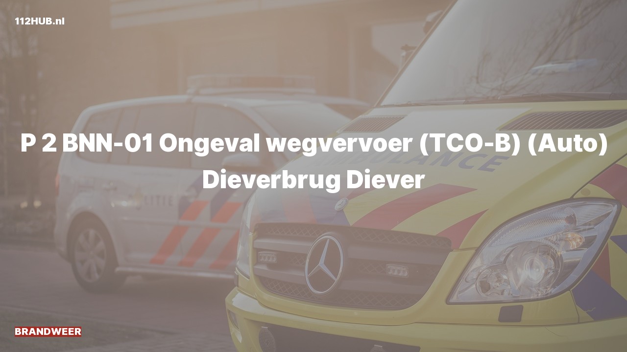 Deelafbeelding voor P2000-melding voor verkeersongeval.